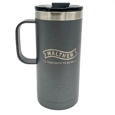 Rtic 16Oz Travel Mug, Graphite, Matte - Walther Logo