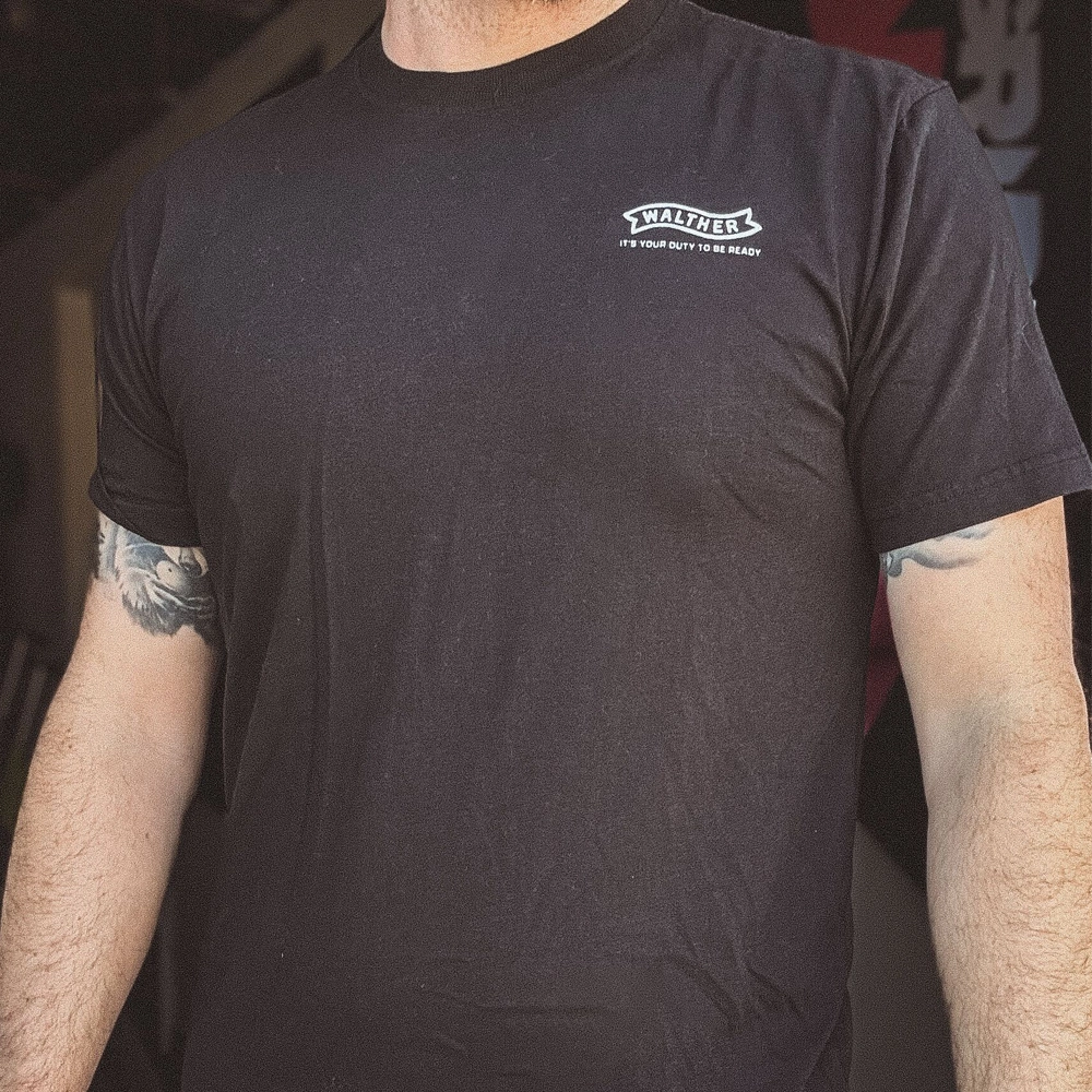 Walther Minimalist T-Shirt Slim-Fit (Black)